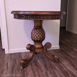 Handcrafted Pineapple Pedestal Side Table - Unique Tropical Accent Piece! $125 OBO