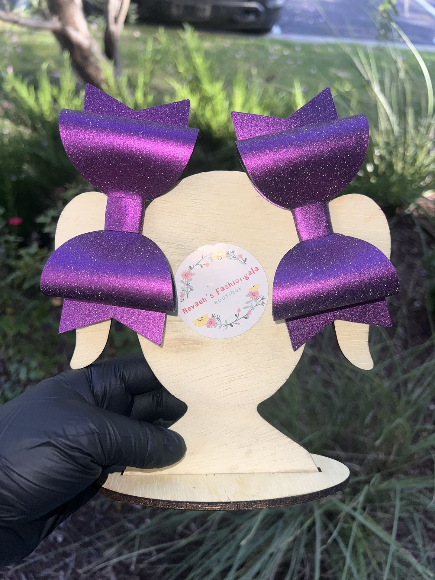 Vibrant Purple Color Hair Bows For Girls