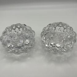 Pair of ORREFORS Candle Holders 