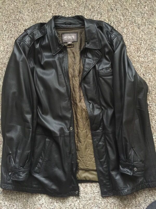 Men's leather coat