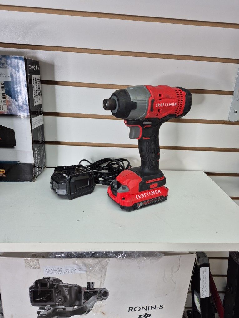 Craftsman CMCF800 Cordless Brushed Impact Driver + Battery & Charger