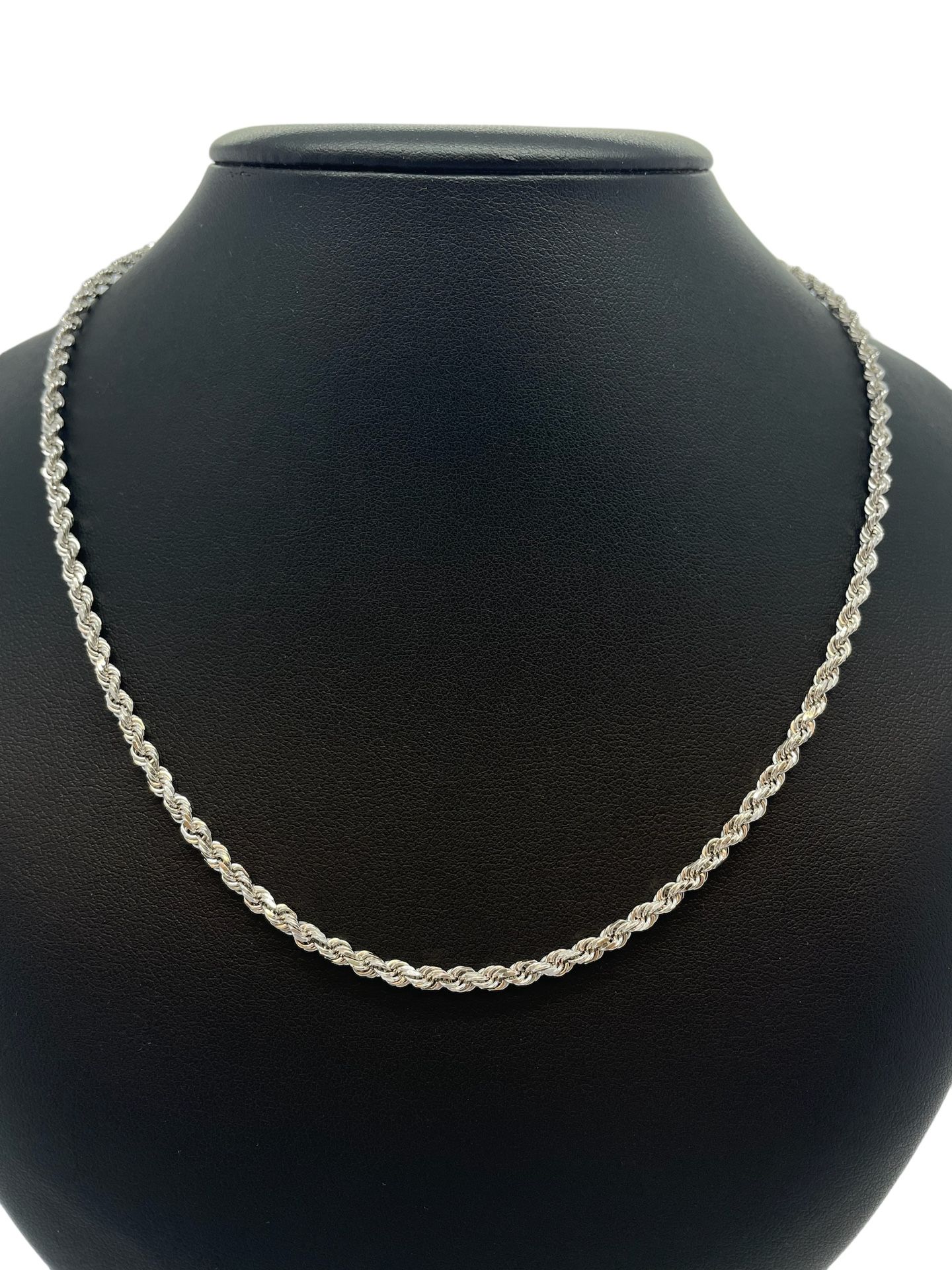 Rope White Gold Chain 14K Solid New 