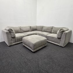 Gray Thomasville Costco Modular Sectional Sofa Couch & Ottoman Can Deliver!