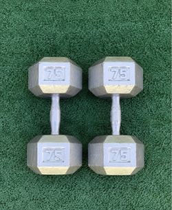 Dumbbells 75LB Pair