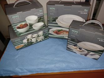 24 Piece Metro Home Dishware Set