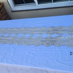 Light Gold Lace Table Runner