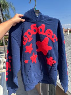 Sp5der hoodie Navy beluga size M