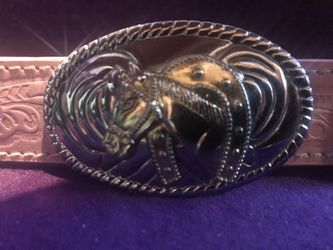 Girls Pink Horse Belt