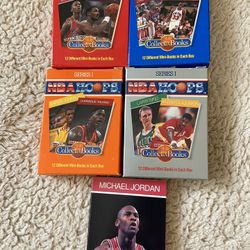 1990 NBA Hoops Collect - A - Books Sealed Series 1,  4 Boxes 12 Different Mini Books In Each Box