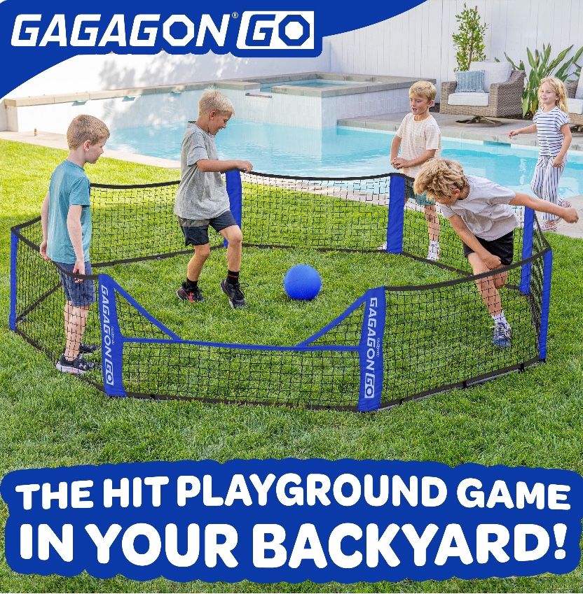 GoSports Home Gaga Ball Pit - 10 ft Portable Gagagon Go - Gaga Court for Kids, Giant Outdoor or Indo