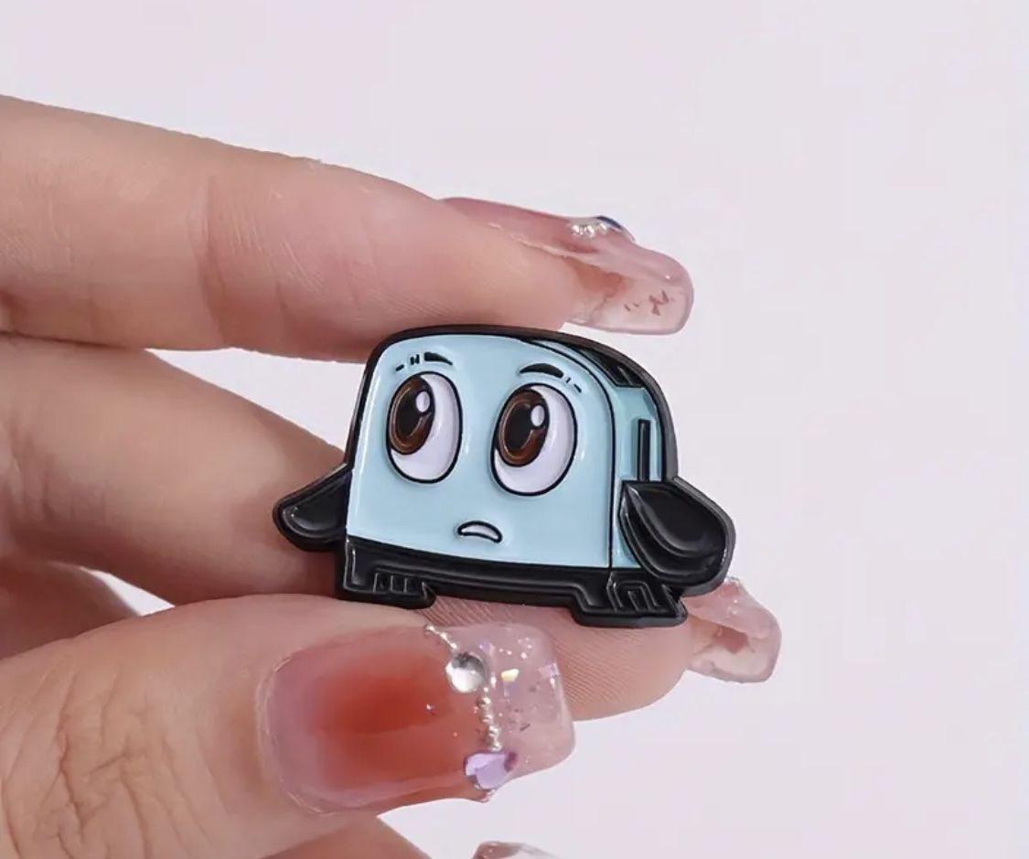 Brand New Mini Cute Little Blue Toaster Brooch Pin