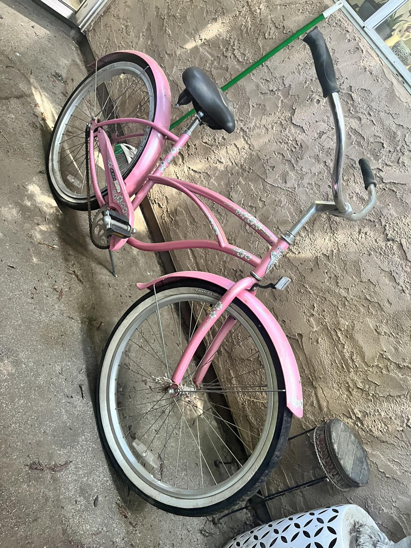 Hawaii Themed Pink Bike 
