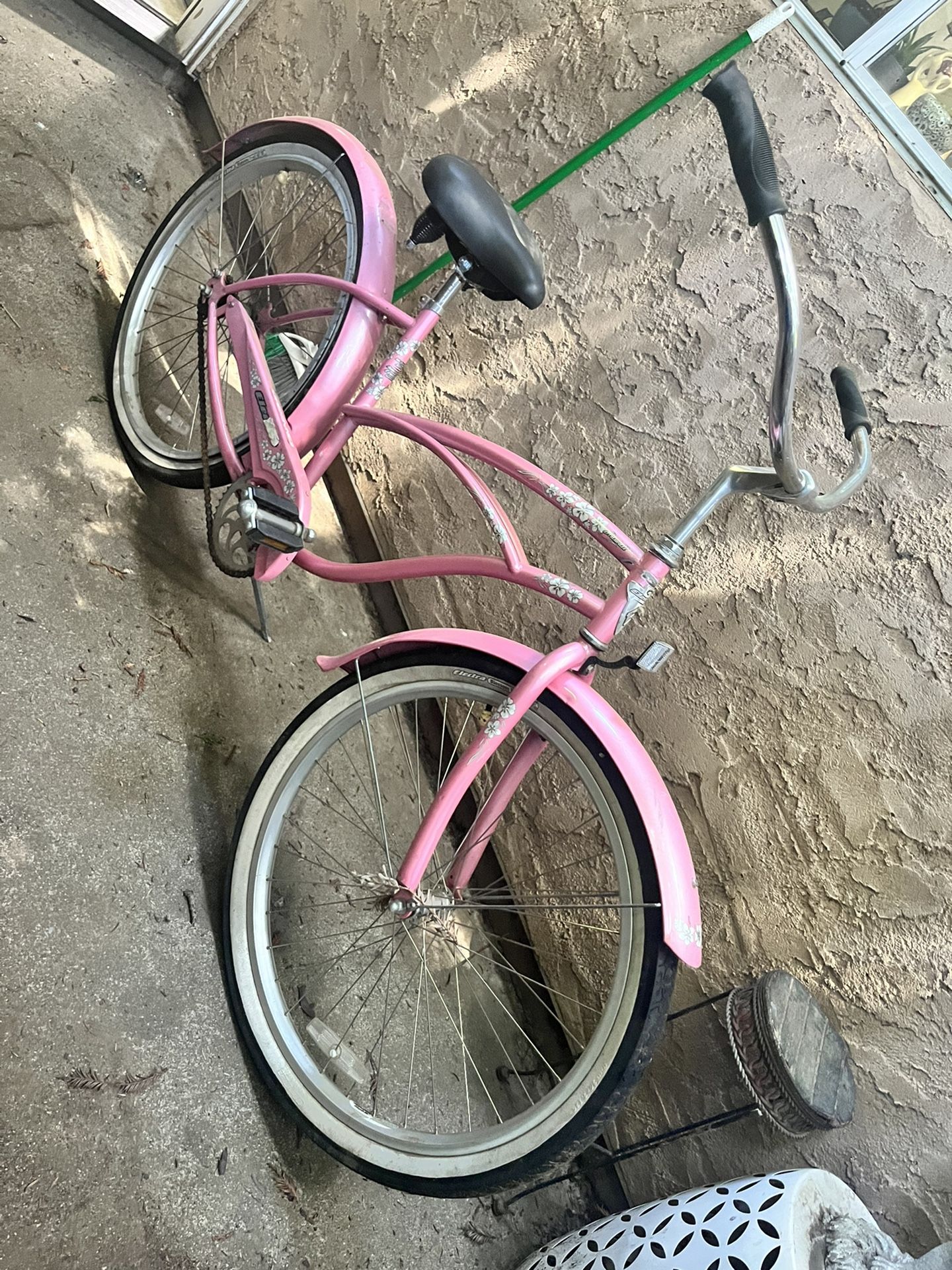 Hawaii Themed Pink Bike