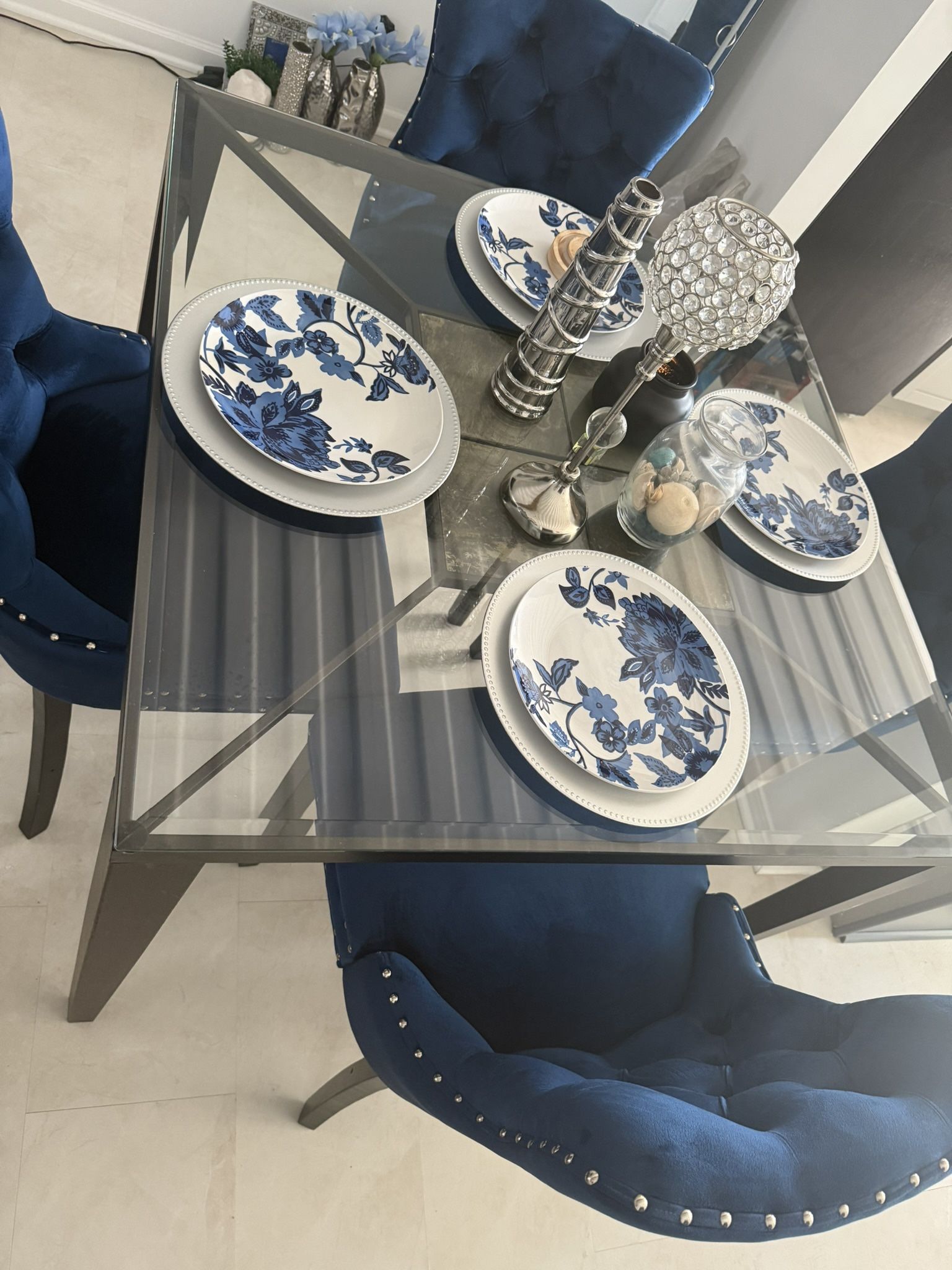 Blue Diner room Table Set