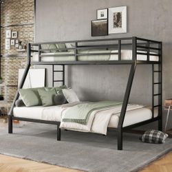 Twin XL Over Queen Size Bunk Bed 
