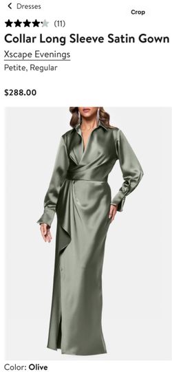 Satin evening gown