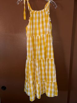 Plaid dress with shoulder ties