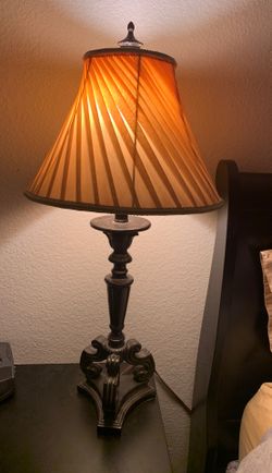 Two lamps black and gold