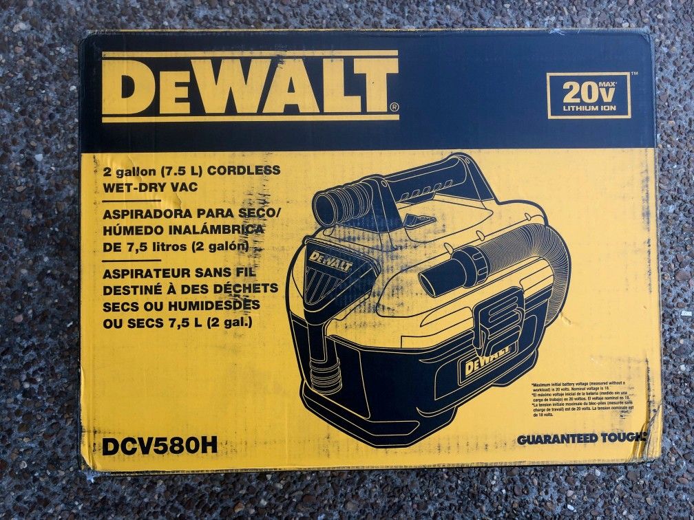 NEW DEWALT 2 Gal. Max Cordless Wet/Dry Vacuum without Battery and Charger