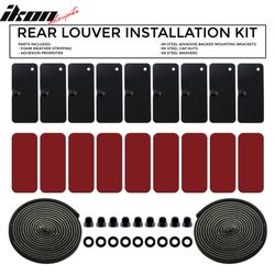 Upgraded Universal Rear Window Louver Installation Hardware (Steel Brackets)