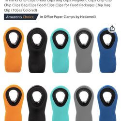 10 Parks Chip Clips Bread Clips Bag Clips Magnetic Clips Chip Clip Chip Clips Bag Clips Food Clips Clips for Food Packages Chip Bag Clip (10pcs Colore