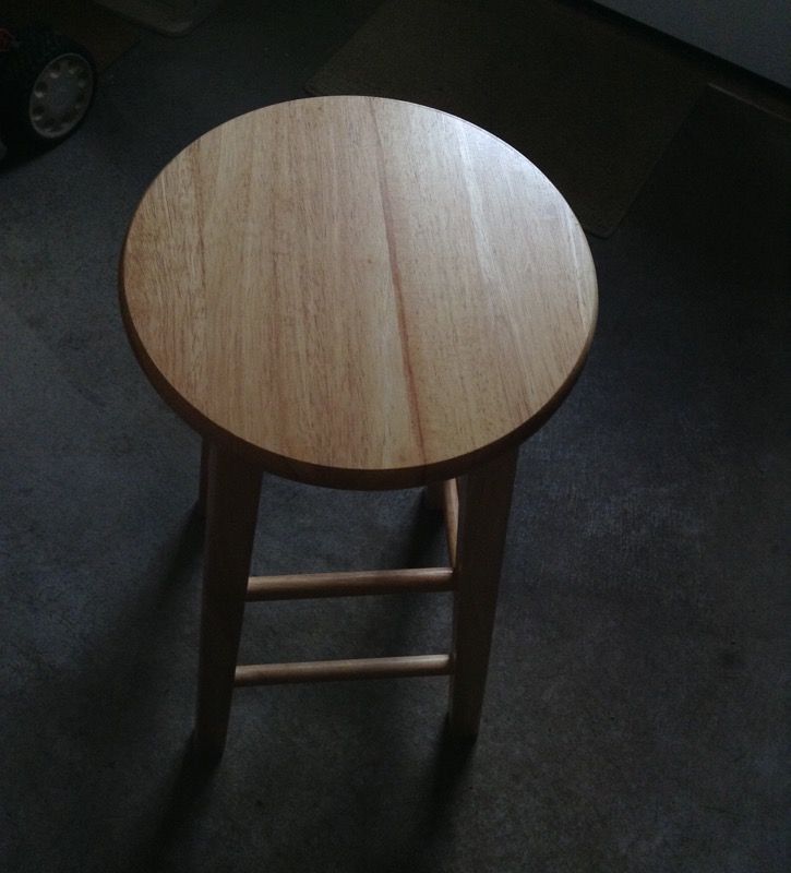 Solid oak stool