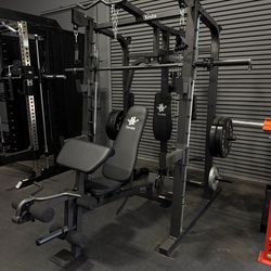 SMITH MACHINES / MULTI-FUNCTIONAL SMITH MACHINE SM-2001 WITH FID BENCH