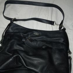New Blk Leather Purse