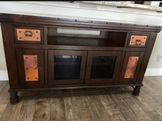 Solid wood entertainment center