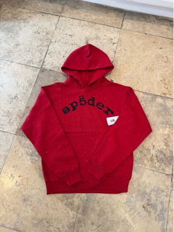 Sparkly Sp5der hoodie red
