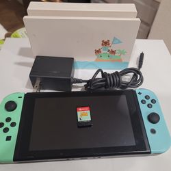 NINTENDO SWITCH SPECIAL LIMITED ANIMAL CROSSING NEW HORIZONS EDITION WITH AC GAME INCLUDED