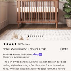 NESTIG Woodland Cloud Crib – $250 