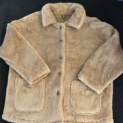 Size 1X extra soft fuzzy jacket