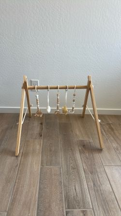 Wooden baby gym