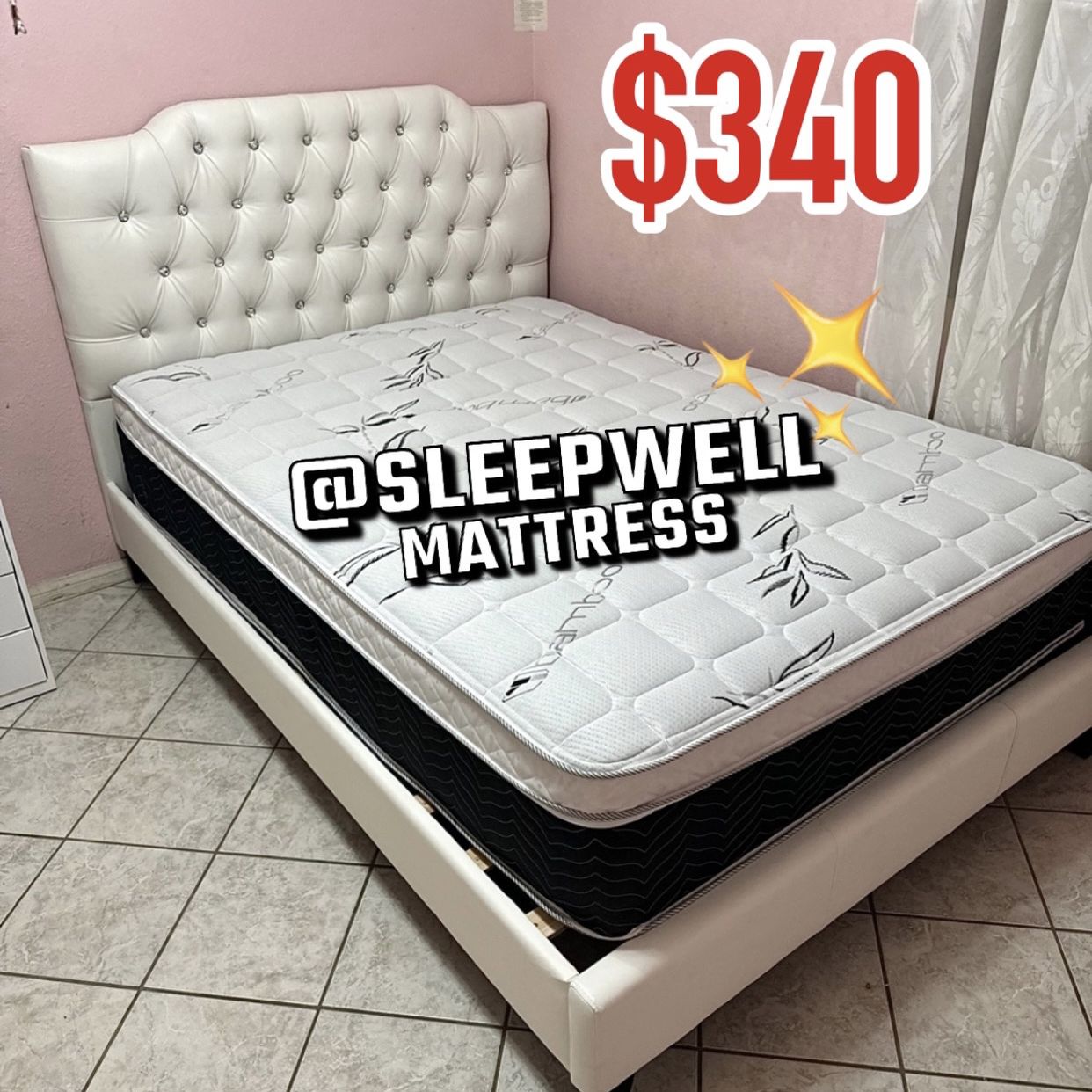 New Queen Bed Frame With Mattress 