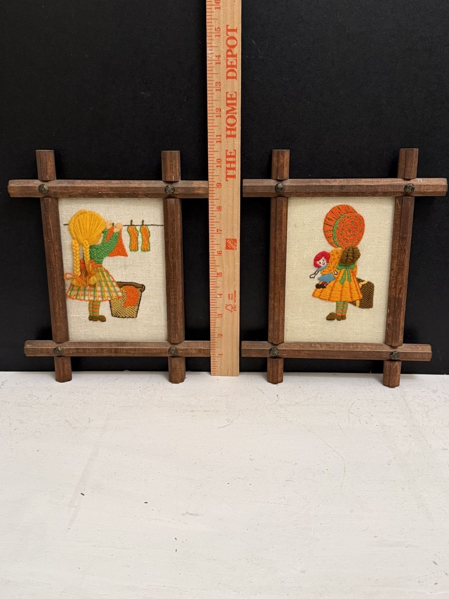 Vintage Crewel Art Set
