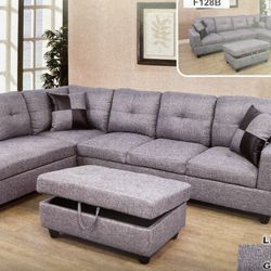 Brand New Fabric Combination Sofas Set 