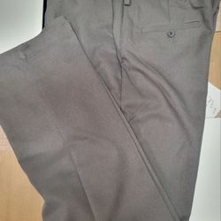 Men's Haggar Dress/Casual Pants Grey 38 X 34