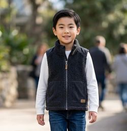 Carter’s Cool Little Dude Fleece And Corduroy  Vest Boys Sz 18 Months