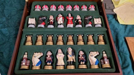 Vintage Limited EditionFriends of NRA Patriot Chess Set Revolutionary War UNUSED