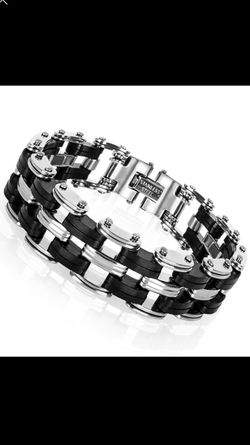 High quality stainless steel silver bracelet! Brand new! Perfect for Fathers Day!