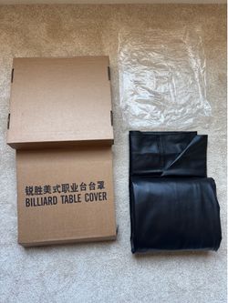 BEARCOVER Leatherette Billiard/Pool Table Cover. Has a high-density cotton backing and machine double stitched seams for added durability.