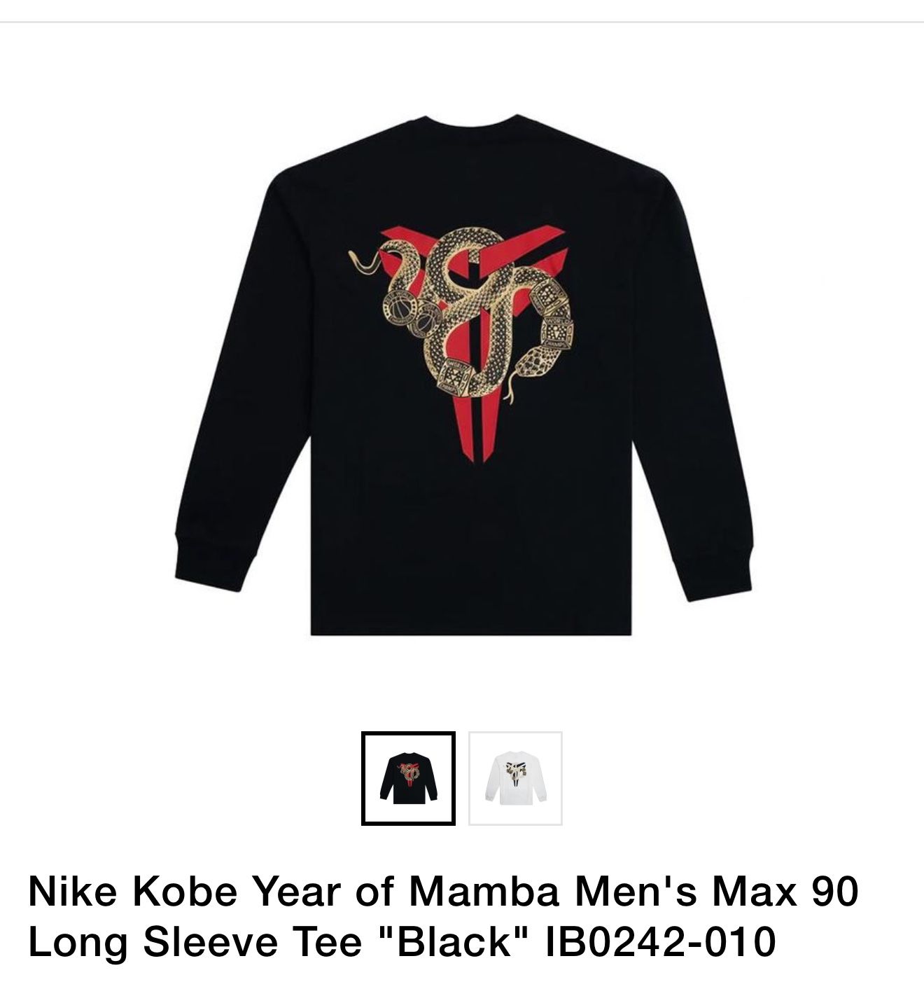Mamba shirt Large