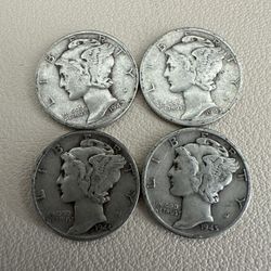 1940s - Mercury Dimes - 90% SILVER!
