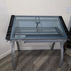 Project/Art/Drafting Desk (Tempered Glass)