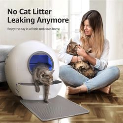 Self Cleaning Litter Box, Automatic Cat Litter Box Self Cleaning for Multi Cats, 60L Extra Large Automatic Litter with Safety Sensor Protection, Odor 