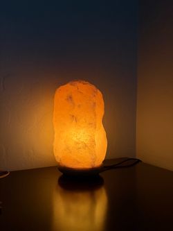 Himalayan Salt Lamp with Wood Base