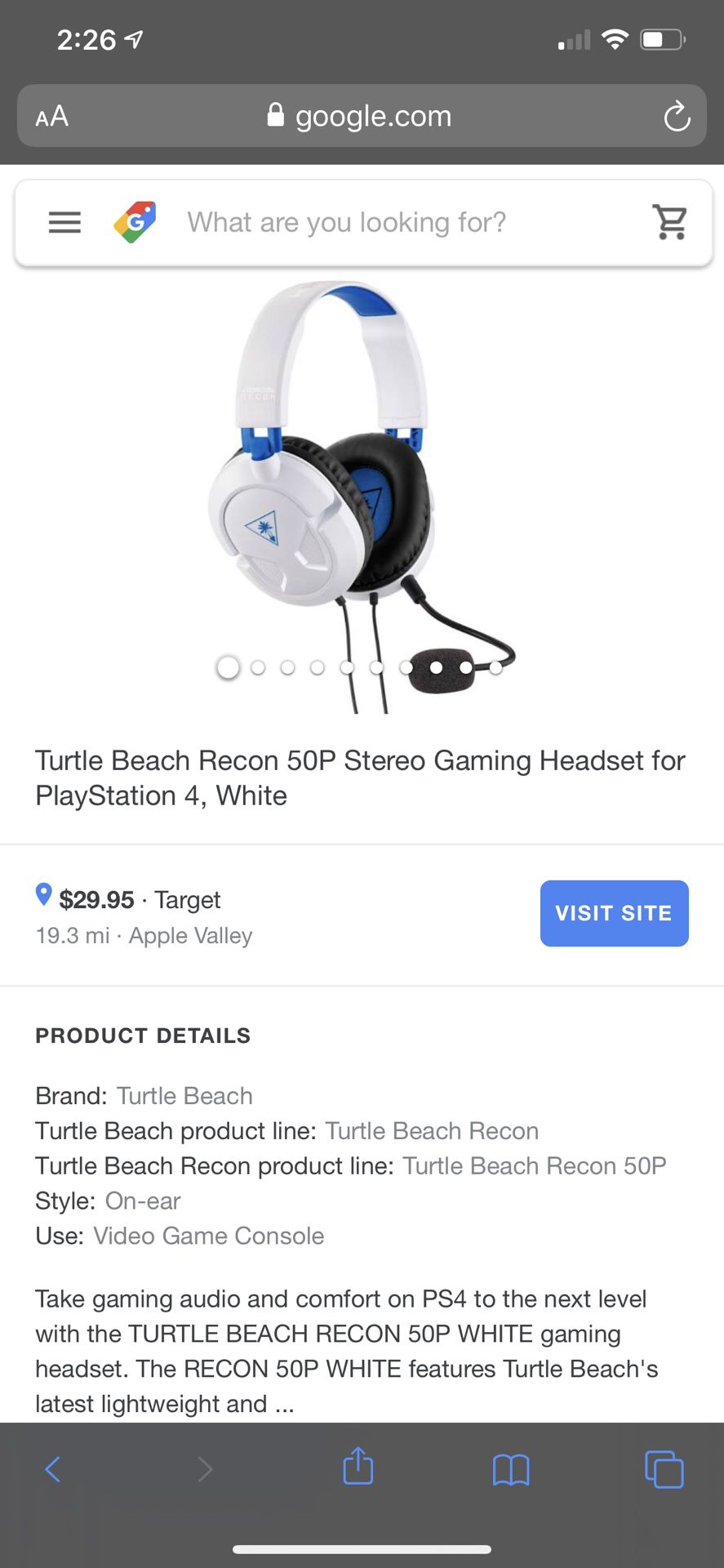 Turtle beach head set.