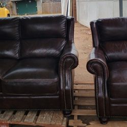 pure leather armchairs