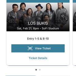 Los Bukis Sabado Febrero 21, 2026 Sofi Stadium 